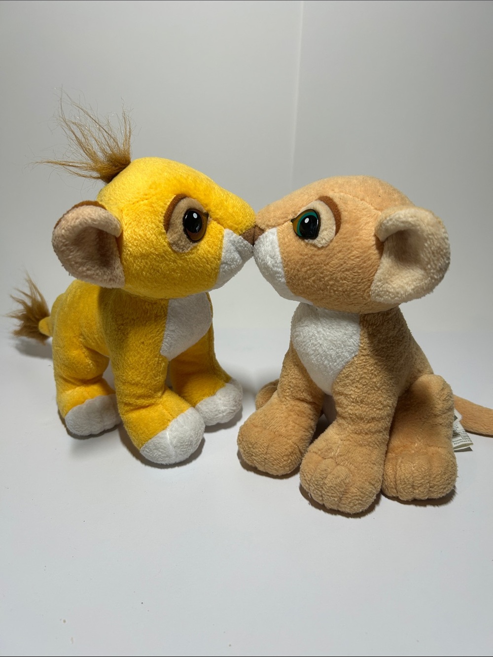 Vintage 1993 The Lion King Simba and Nala Kissing Plush